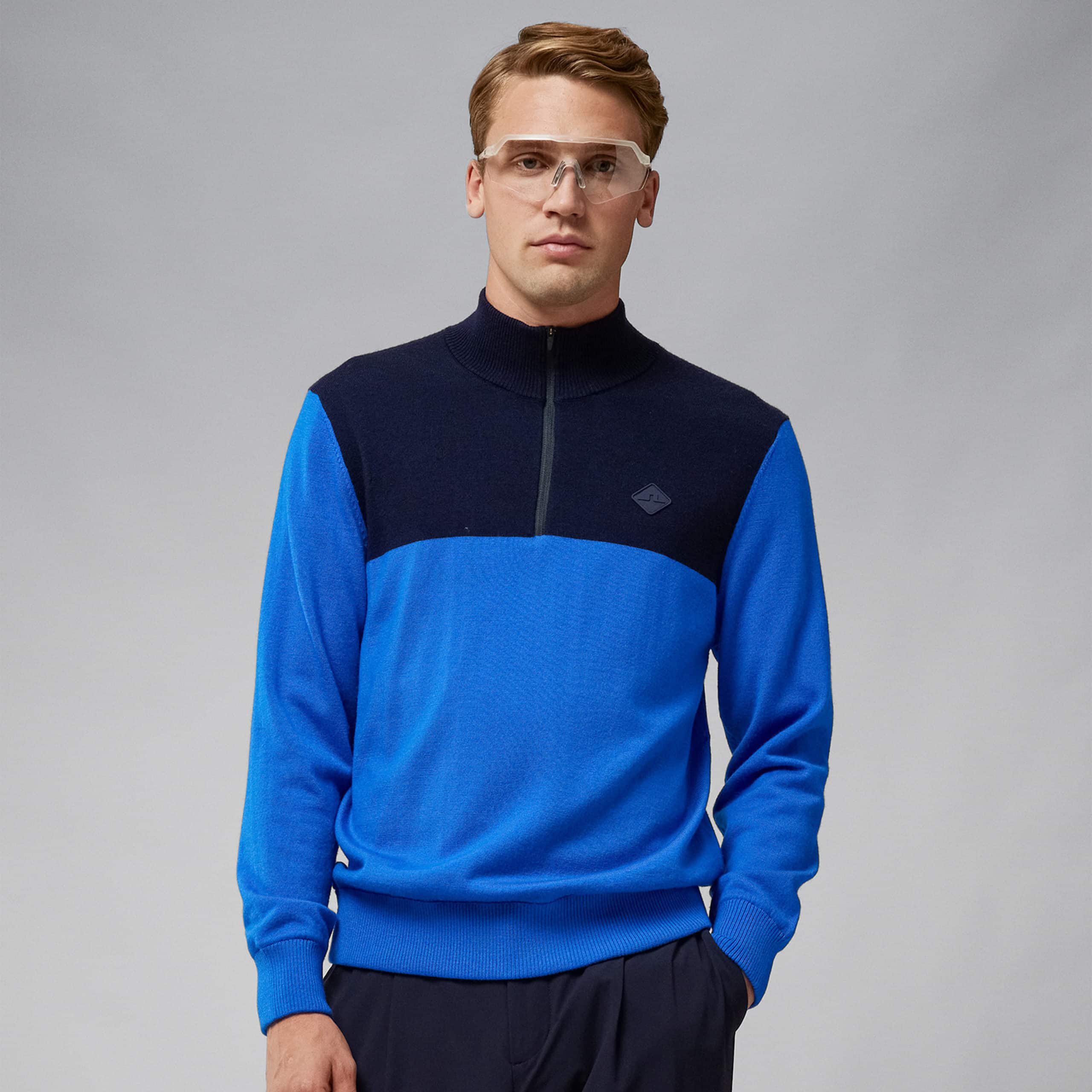 J Lindeberg Jeff Golf Windbreaker Sweater Nautical Blue